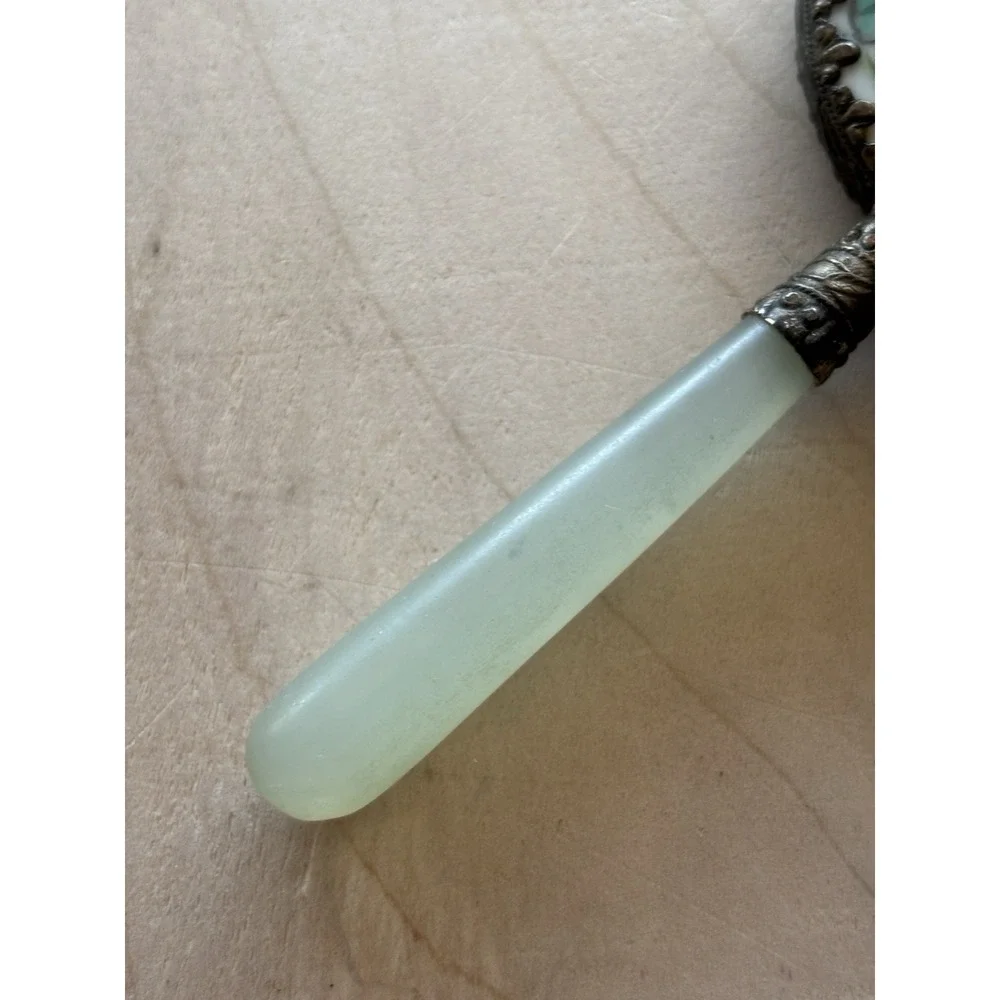 Vintage Small Porcelain Hand Mirror 5